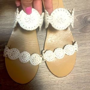 Jack Rogers white sandals 7